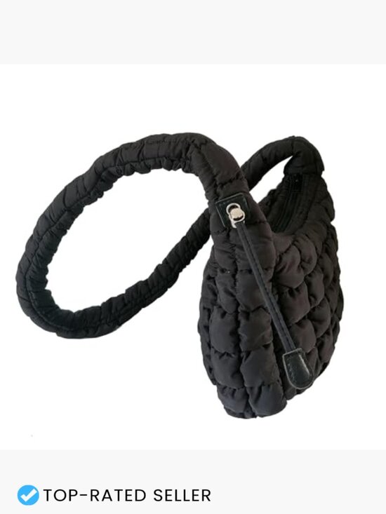 Puffy Quilted Mini Hobo Bag Crossbody Shoulder Bag Nylon Handbag
